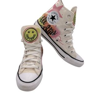 Converse Chuck Taylor Canvas High Tops with Airbrush Graffiti Details W Size 7